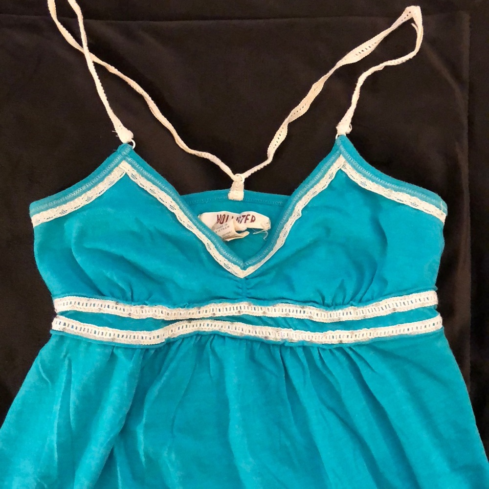 Turquoise Hollister Co. Baby doll tank Size XS